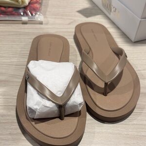 Tory Burch Brown Flip Flops